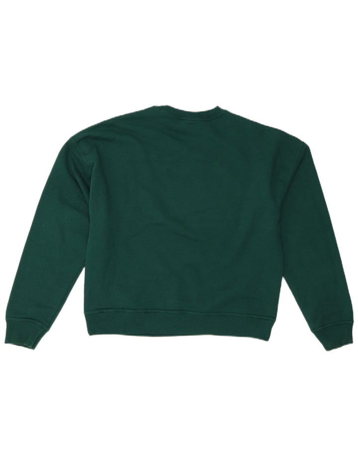 CHAMPION Womens Oversized Graphic Sweatshirt Jumper UK 10 Small Green