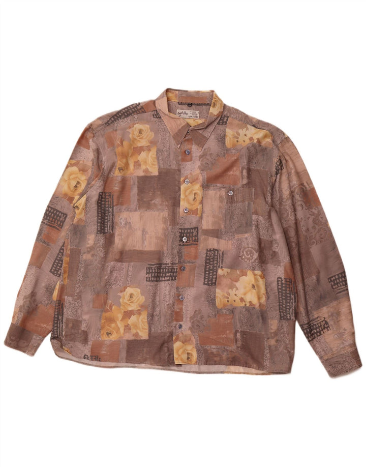 Ανδρικό πουκάμισο Angelo Litrico μέγεθος 45/46 2XL πολύχρωμο συνονθύλευμα βισκόζη