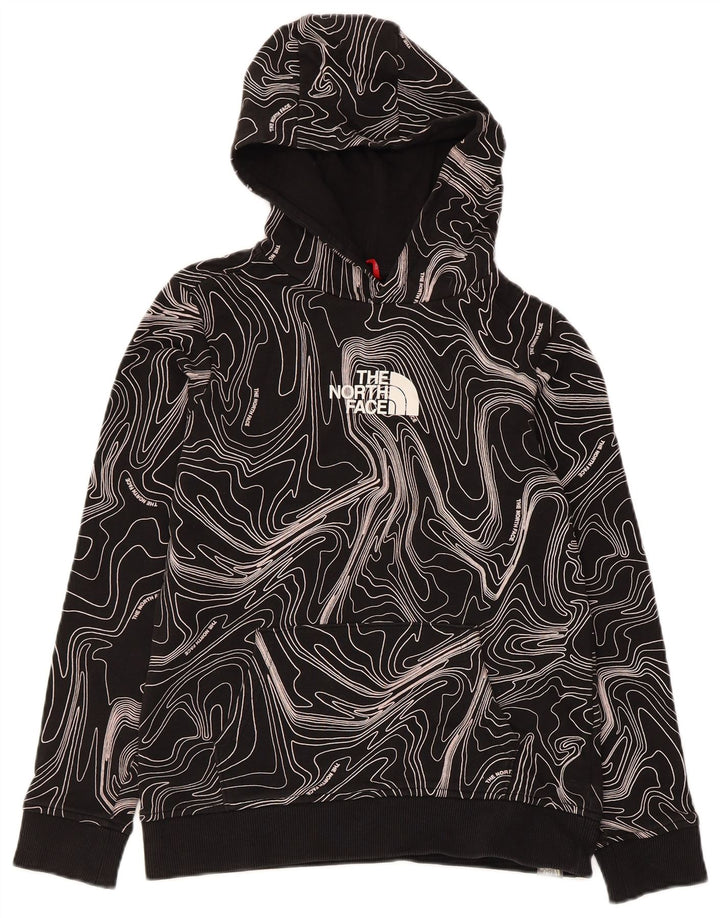 The North Face Boys Abstract Pattern Hoodie Jumper 11-12 ετών Large Black