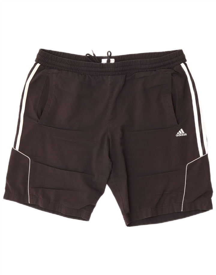 Ανδρικό αθλητικό σορτς Adidas μεγάλο μαύρο πολυεστέρα