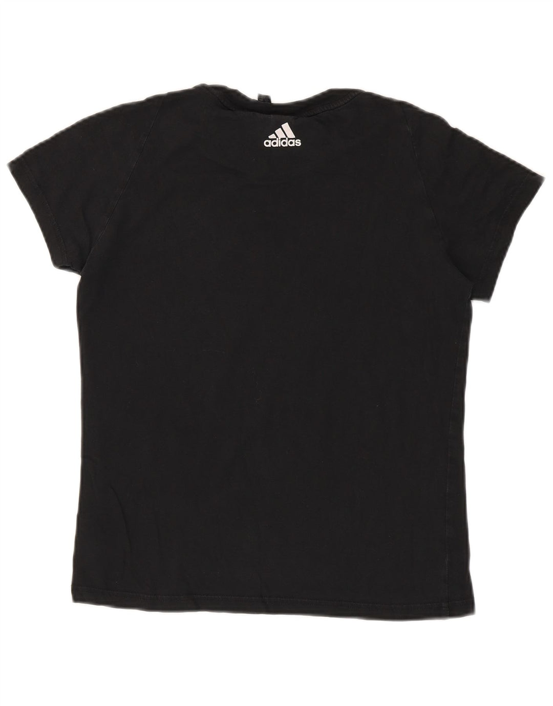 Adidas Γυναικείο T-Shirt Top UK 12 μεσαίο μαύρο βαμβακερό