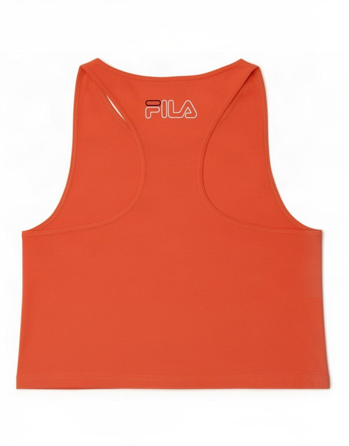 Fila Γυναικείο γραφικό γιλέκο Crop Top UK 12 μεσαίο πορτοκαλί πολυεστέρας