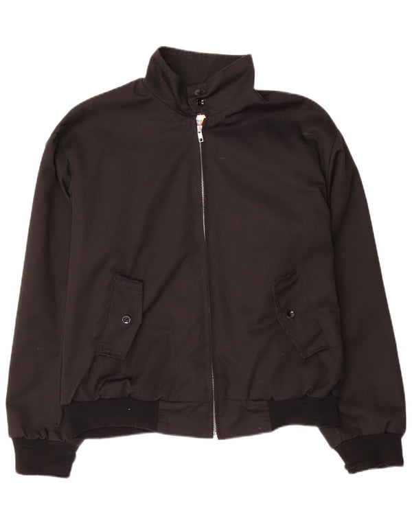 Vintage Ανδρικό Bomber Jacket UK 38 Medium Black Polyester