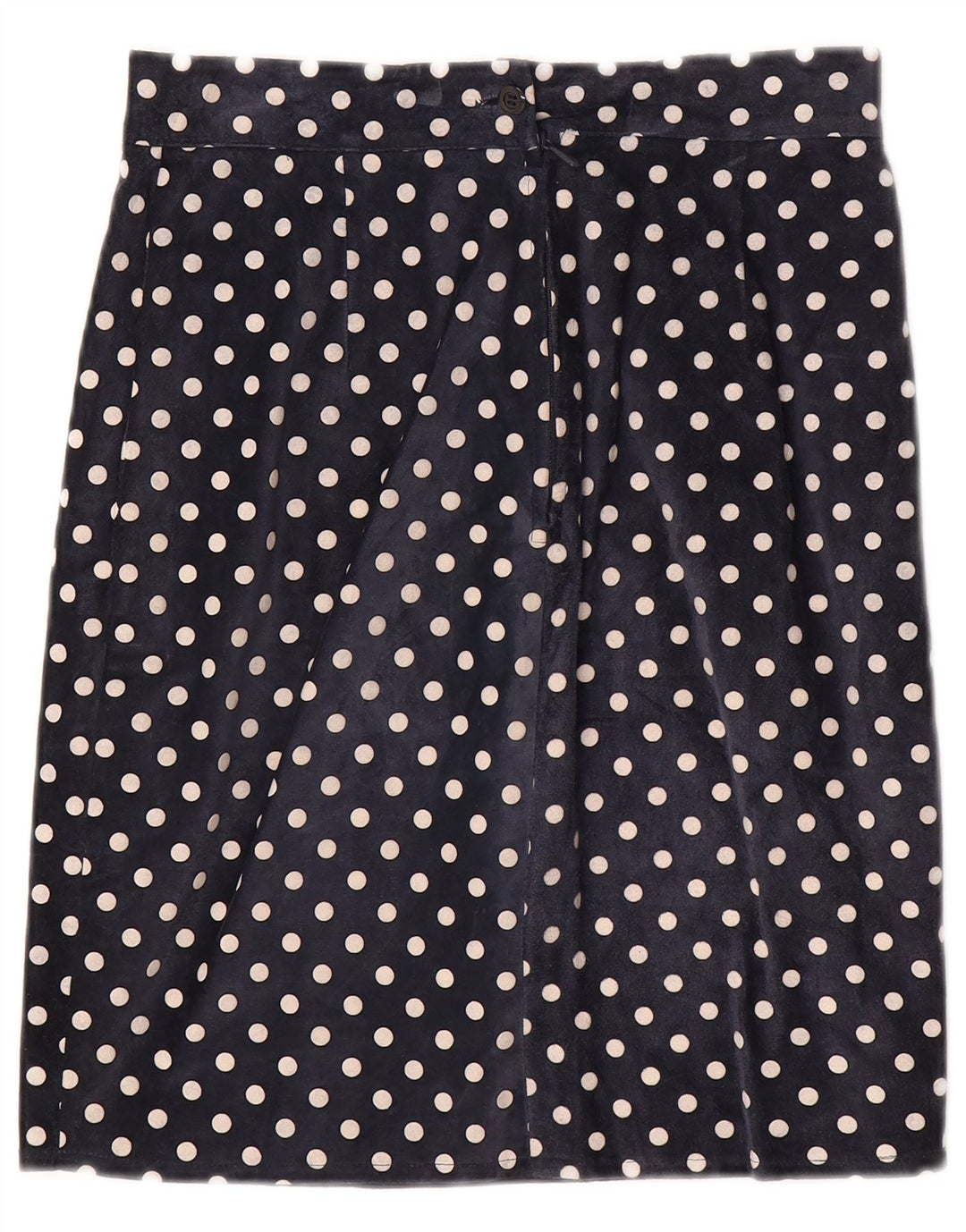 Vintage γυναικεία ίσια φούστα W28 Medium Navy Blue πουά