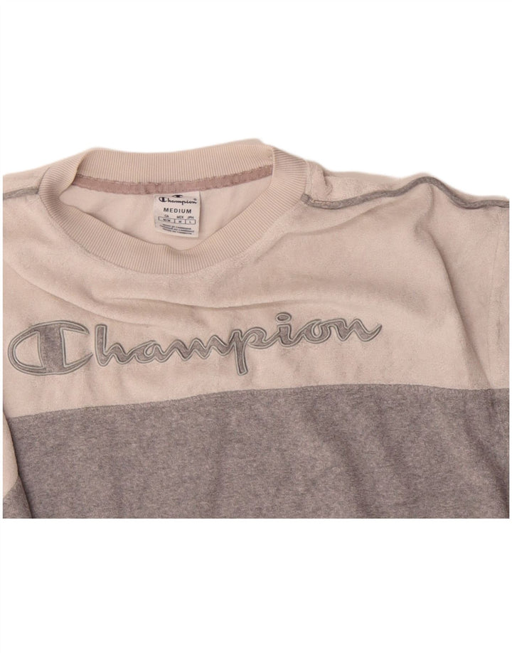CHAMPION Γυναικεία γραφική φούτερ Jumper UK 14 Medium Grey Colourblock
