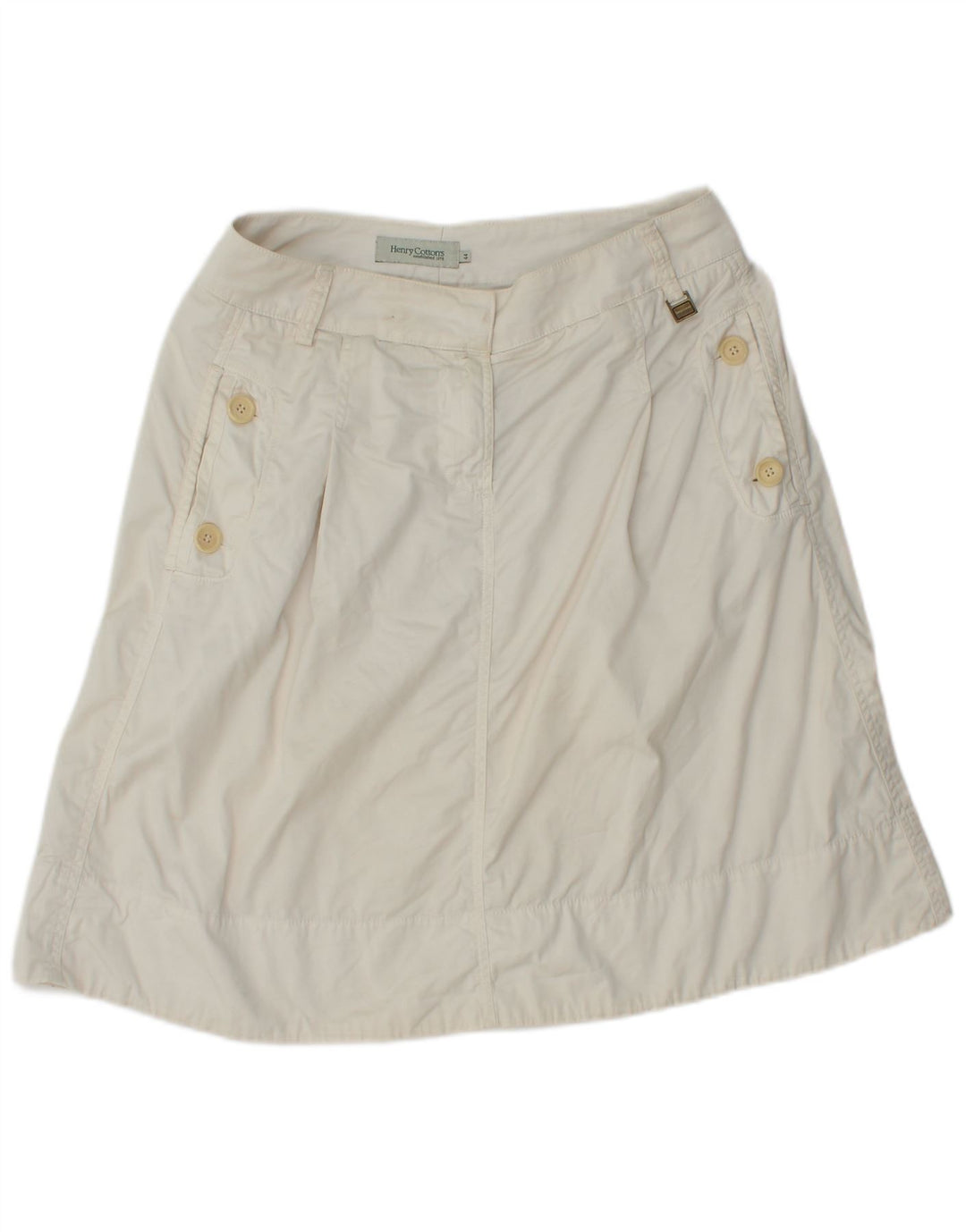 HENRY COTTONS Γυναικεία φούστα σε γραμμή Α IT 44 Medium W30 Λευκό βαμβακερό