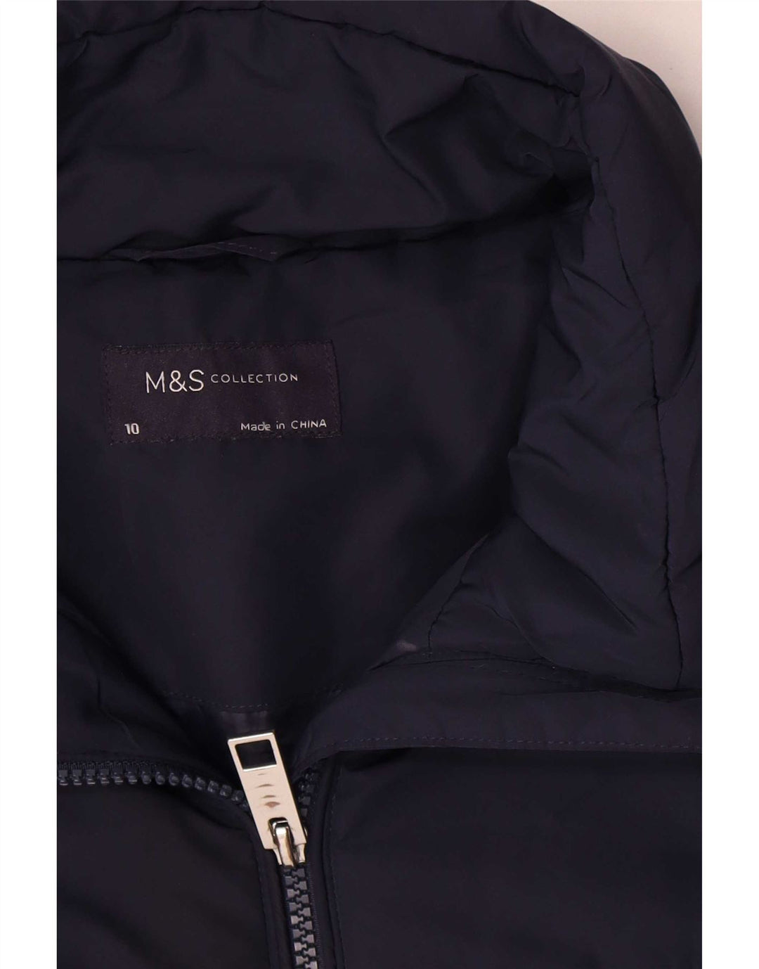 Marks & Spencer Γυναικείο μπουφάν με επένδυση UK 10 Small Navy Blue Polyester