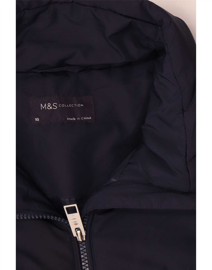 Marks & Spencer Γυναικείο μπουφάν με επένδυση UK 10 Small Navy Blue Polyester