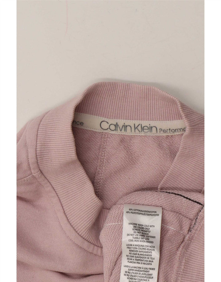 Calvin Klein Γυναικείο Γραφικό Φούτερ Jumper UK 14 Medium Pink