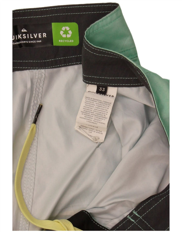 Ανδρικό σορτς κολύμβησης Quiksilver Μεσαίο πράσινο φλοράλ πολυεστέρας