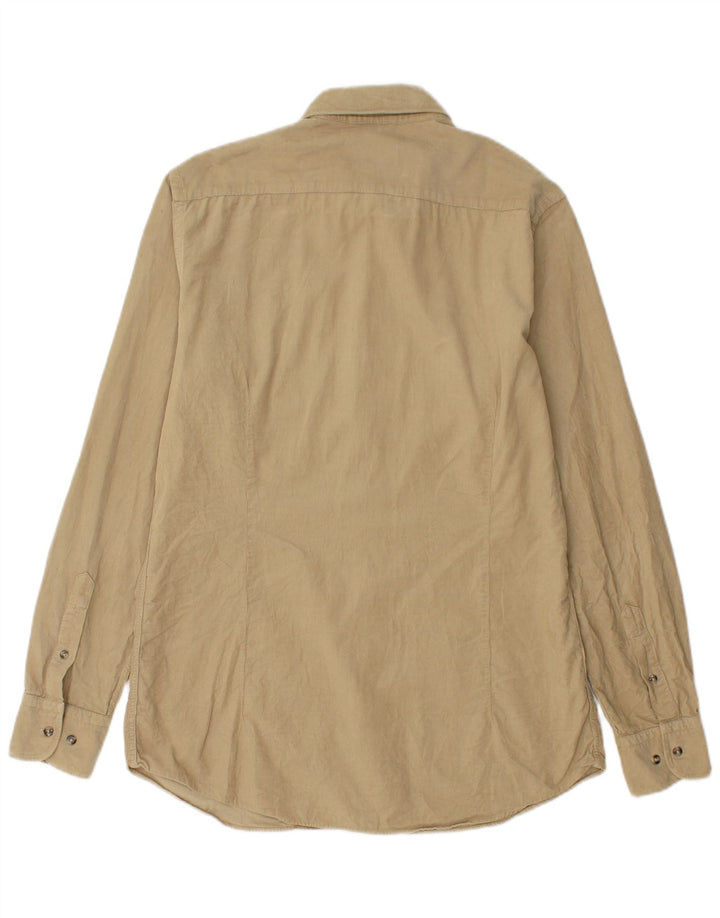 Ανδρικό κοτλέ πουκάμισο Massimo Dutti, Βαμβακερό μεσαίο μπεζ
