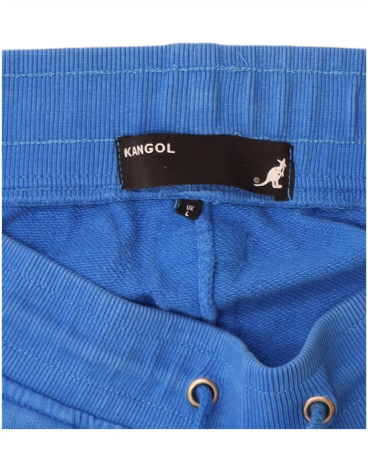 Ανδρικό γραφικό αθλητικό σορτς Kangol μεγάλο μπλε βαμβακερό