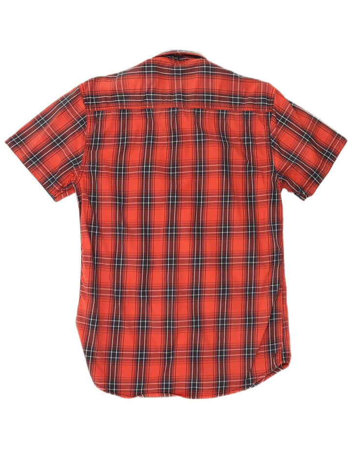 Jack & Jones Ανδρικό κοντομάνικο πουκάμισο, μεσαίο κόκκινο βαμβακερό