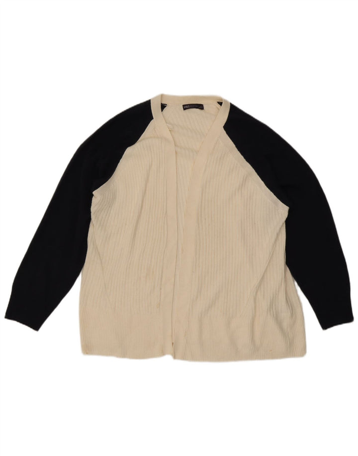 Marks & Spencer Γυναικείο πουλόβερ με ζακέτα UK 18 XL Λευκό