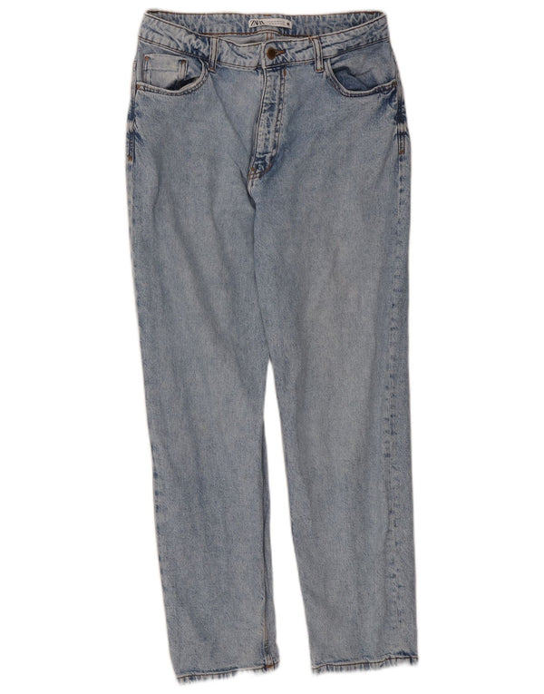 Zara Γυναικείο Straight Jeans EU 42 Large W32 L27 Blue