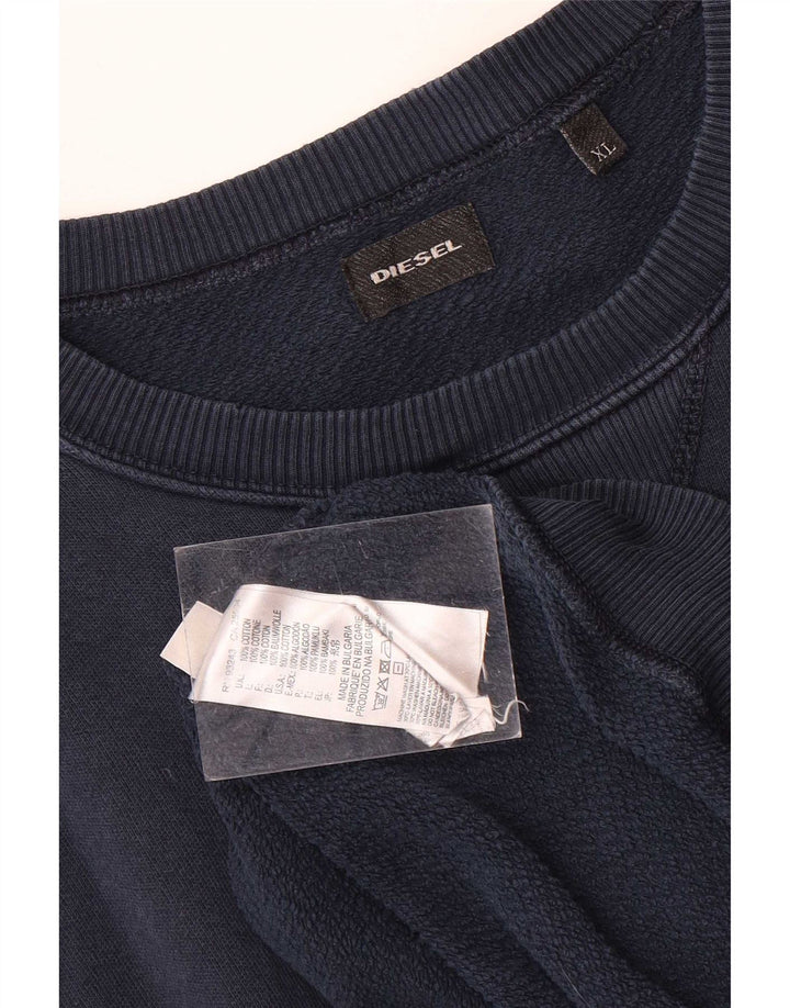Ανδρικό γραφικό φούτερ Diesel Jumper XL Navy Blue