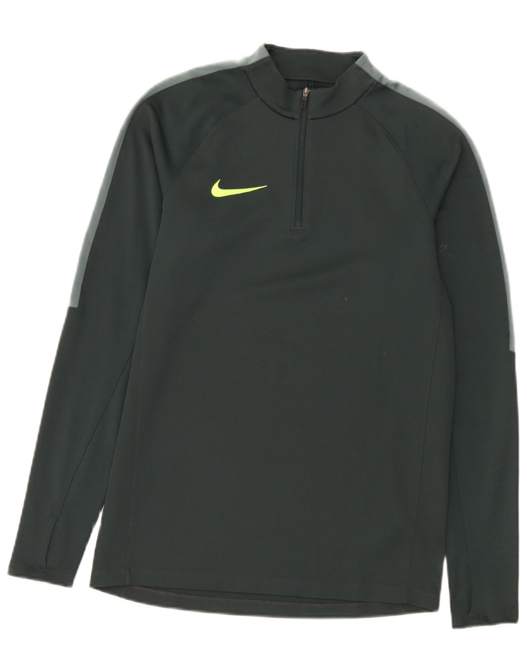 Ανδρικό μπλουζάκι Nike με φερμουάρ, μακρυμάνικο, μικρό πράσινο πολυεστέρα