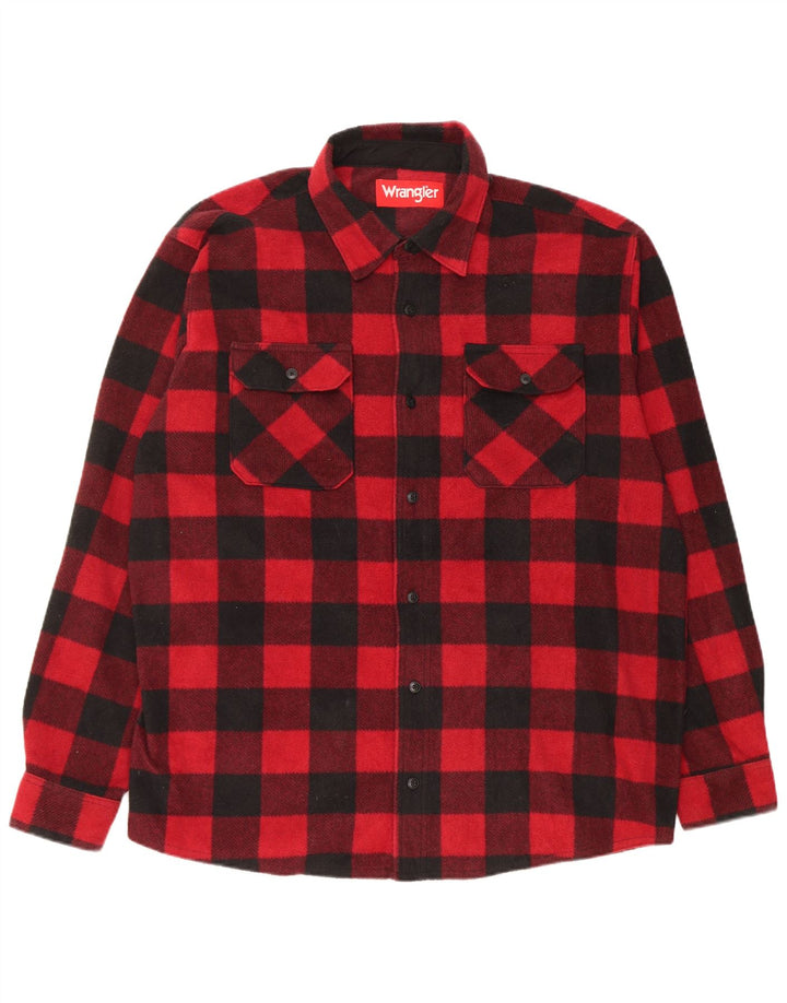 Ανδρικό φανελένιο πουκάμισο Wrangler XL Red Check Polyester