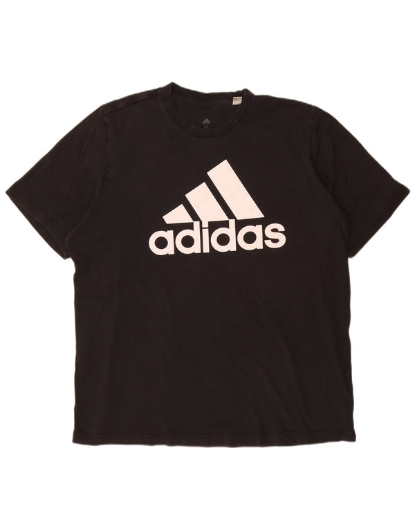 Ανδρικό γραφικό T-Shirt ADIDAS Top XL Μαύρο βαμβακερό