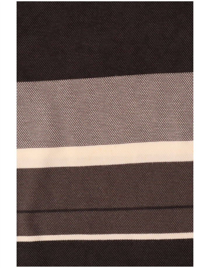 Ανδρικό μπλουζάκι πόλο NIKE μεγάλο γκρι βαμβακερό ριγέ