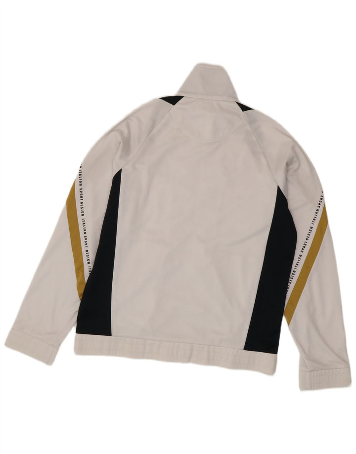 Ανδρική φόρμα γραφικών Lotto Top Jacket μεσαίου λευκού χρώματος πολυεστέρας