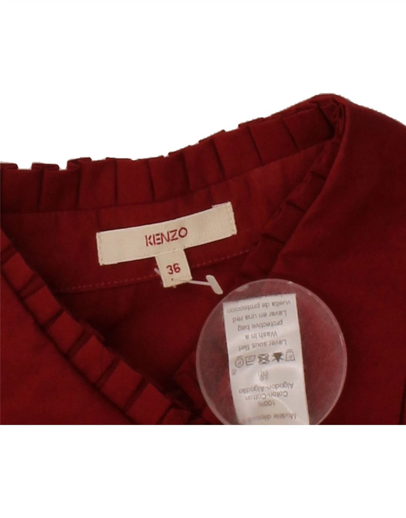 KENZO Womens Shirt Blouse IT 36 XS Red Cotton Vintage Kenzo and Second-Hand Kenzo from Messina Hembry 
