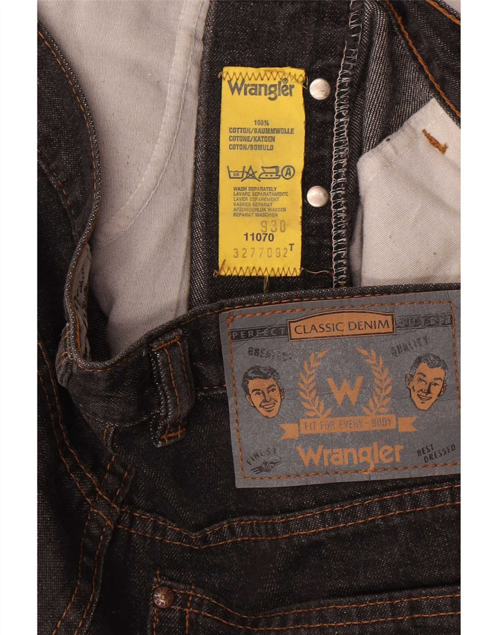 Ανδρικό τζιν Wrangler ίσιο W32 L29 μαύρο βαμβακερό