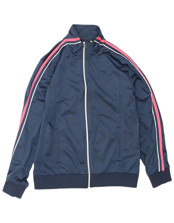 DIADORA Γυναικεία αθλητική φόρμα Top Jacket UK 16 Large Navy Blue Polyester