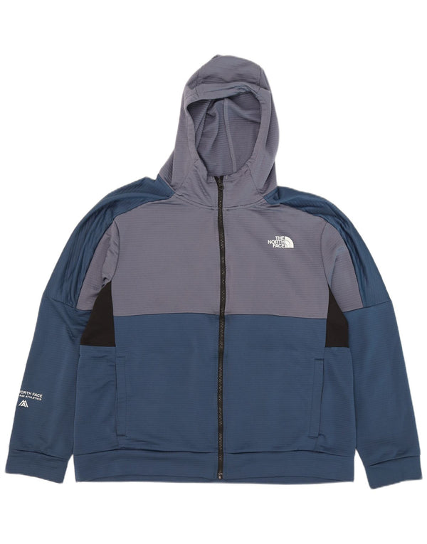 Ανδρικό πουλόβερ με κουκούλα με φερμουάρ North Face XL Blue Colourblock Polyester