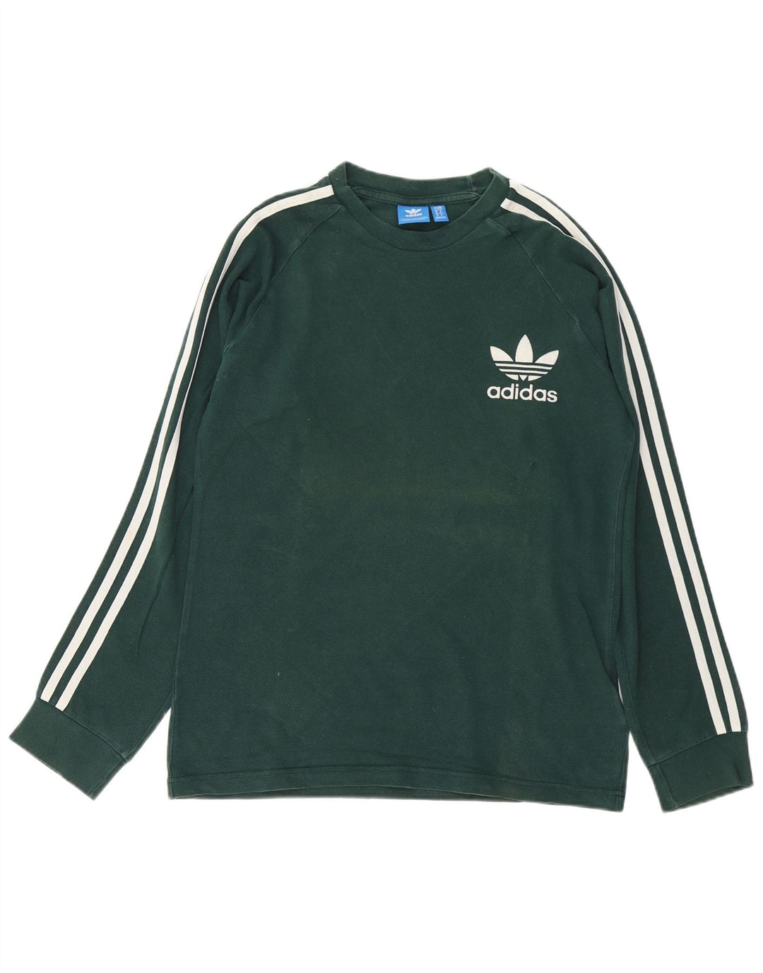 Ανδρικό τοπ Adidas μακρυμάνικο μεσαίο πράσινο βαμβακερό