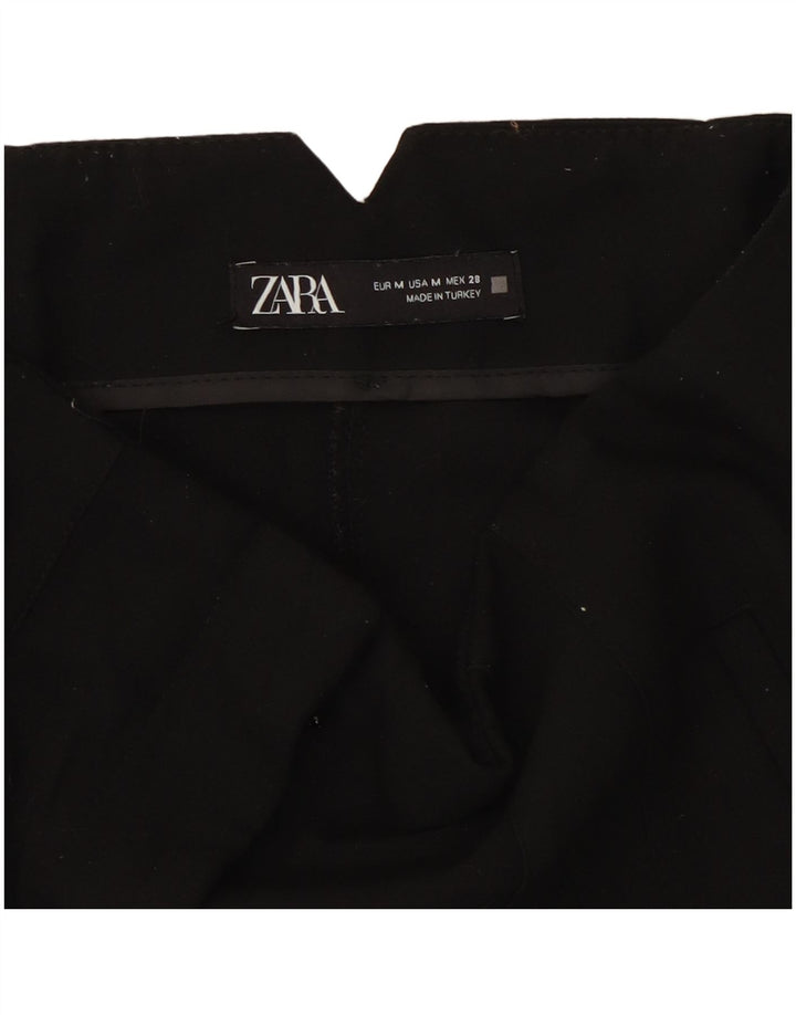 Zara Γυναικείο Tapered Casual Παντελόνι Medium W28 L26 Μαύρο Πολυεστέρας