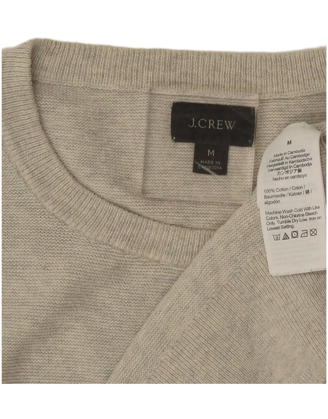Ανδρικό πουλόβερ J. Crew Crew Neck Jumper Μεσαίο γκρι βαμβακερό
