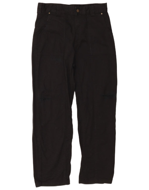 Zara Ανδρικά ταλαιπωρημένα ίσια παντελόνια EU 42 Large W32 L29 Μαύρο