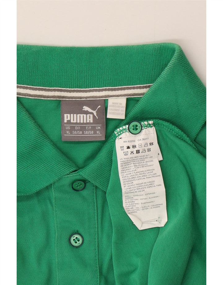 Ανδρικό πουκάμισο πόλο PUMA XL Πράσινο βαμβακερό