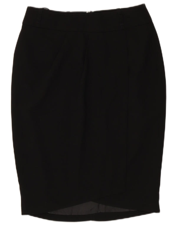Marks & Spencer Γυναικεία Pencil Φούστα UK 12 Medium W30 Black Polyester