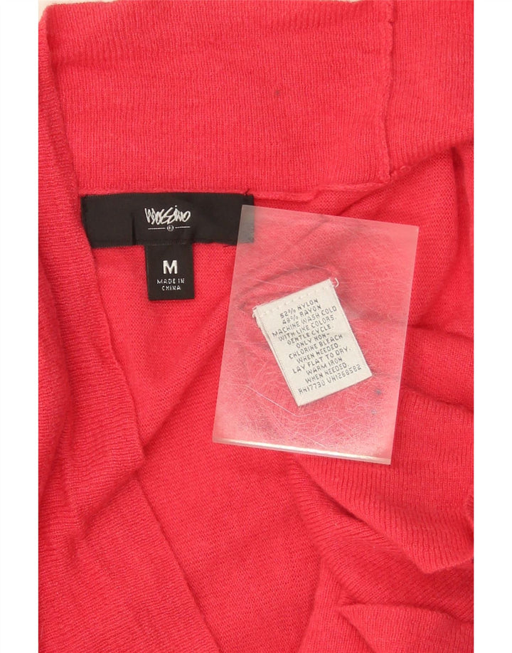 MOSSIMO Womens 3/4 Sleeve Open Cardigan Sweater UK 14 Medium Red Nylon Vintage Mossimo and Second-Hand Mossimo from Messina Hembry 