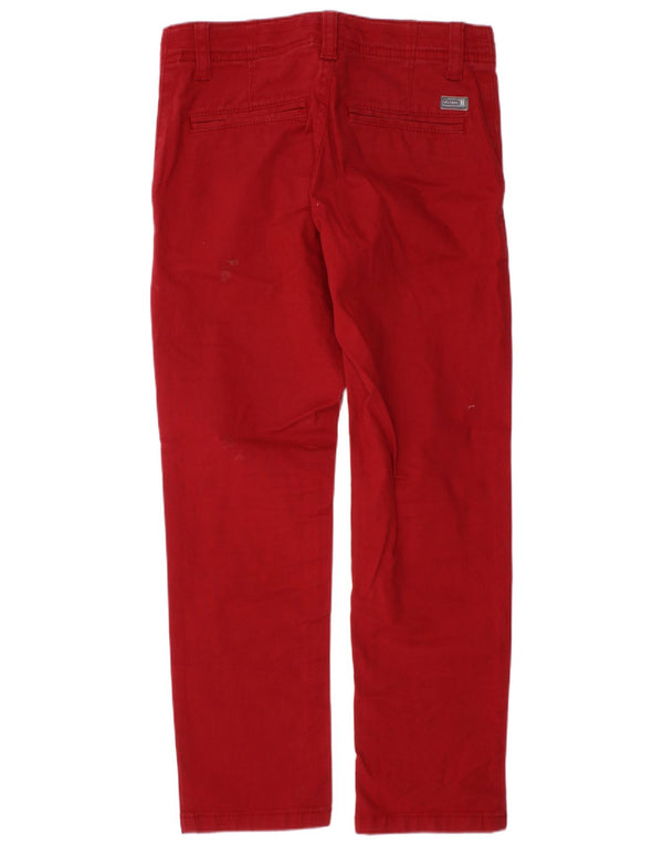 Tommy Hilfiger Boys ίσιο παντελόνι Chino 6-7 ετών W22 L21 κόκκινο βαμβακερό