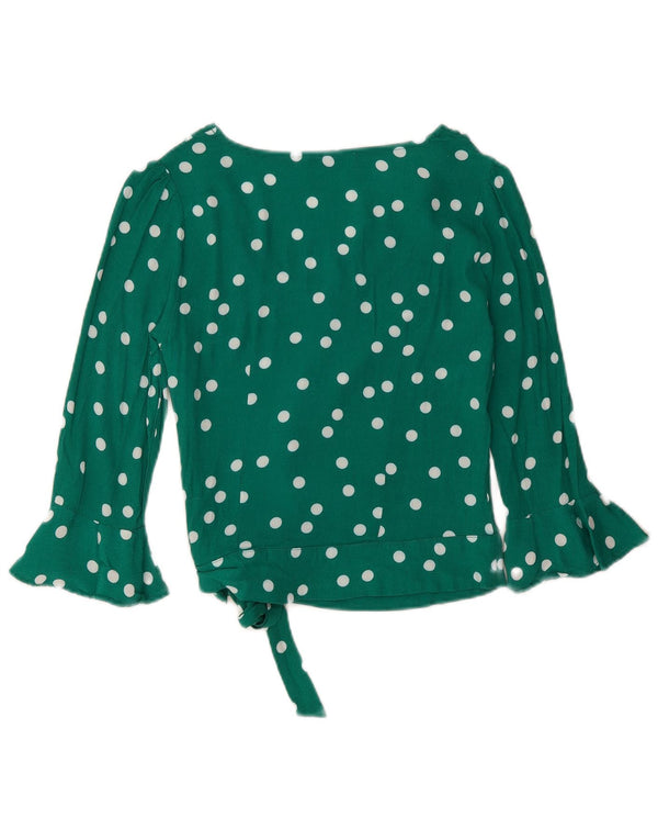 Γυναικεία μπλούζα Oasis Crop 3/4 Sleeve Top 8 Small Green Polka Dot