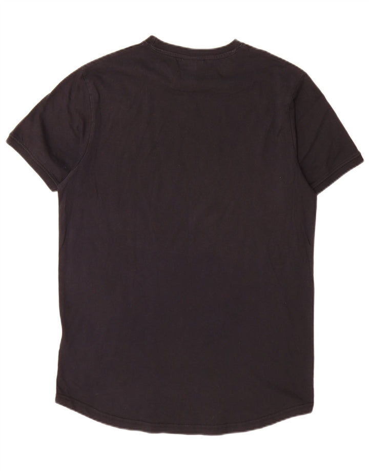 Ανδρικό γραφικό T-Shirt Ellesse Top Μεσαίο μαύρο βαμβακερό