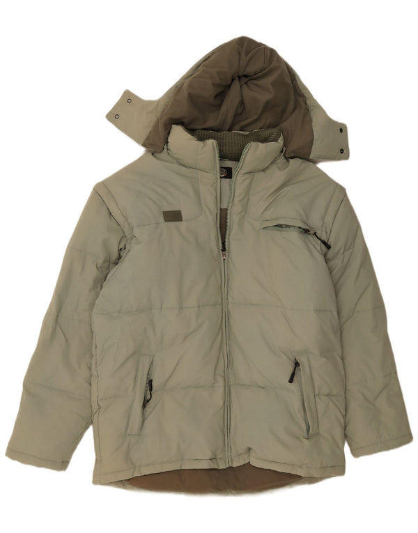 Fila Ανδρικό μπουφάν με κουκούλα με επένδυση UK 44 2XL πράσινο χρώμα πολυαμίδιο