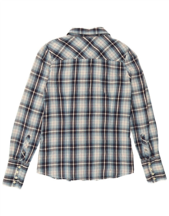 Tommy Hilfiger Γυναικείο πουκάμισο UK 10 Small Blue Check Cotton