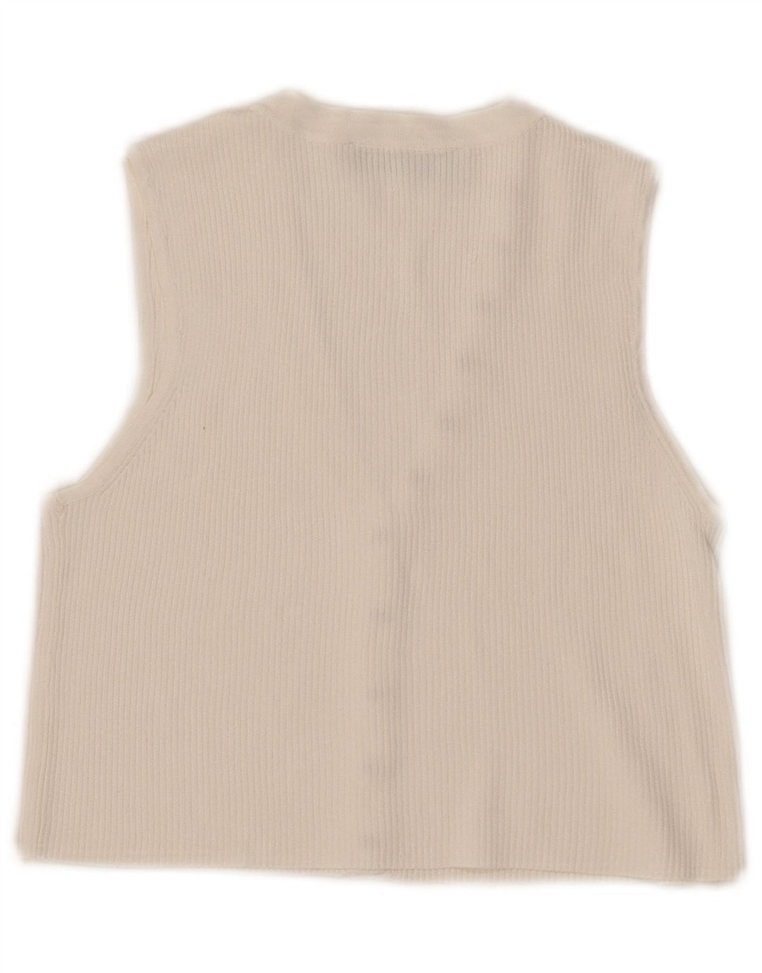 Zara Γυναικείο Αμάνικο Crop Top UK 10 Small White