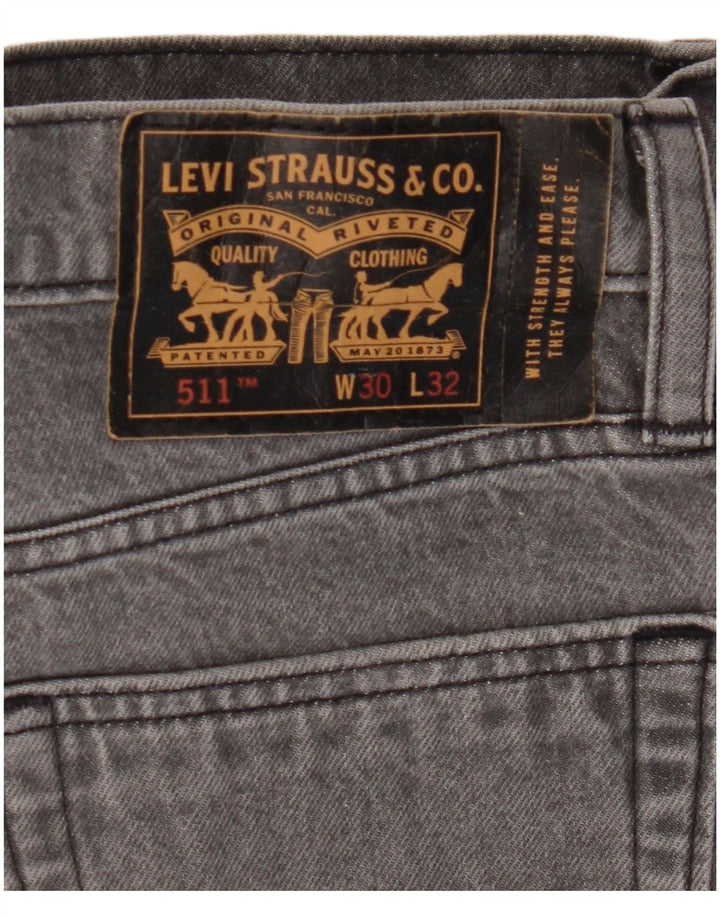 LEVI'S Ανδρικό 511 Slim Jeans W30 L32 Γκρι βαμβακερό