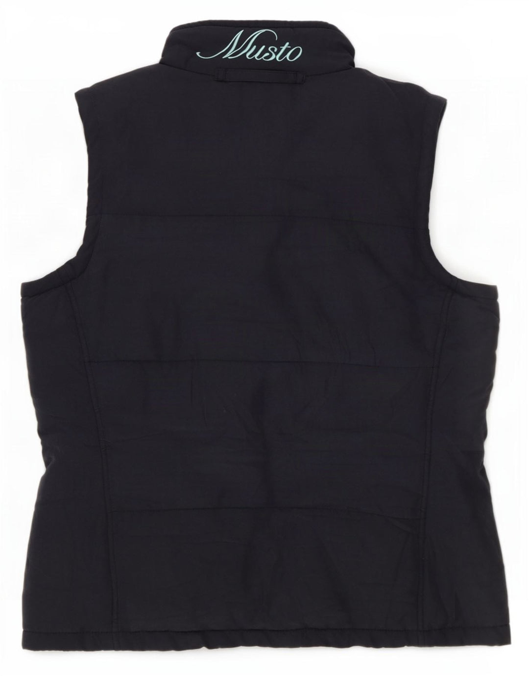 Musto γυναικείο padded Gilet UK 14 Large Navy Blue Polyester
