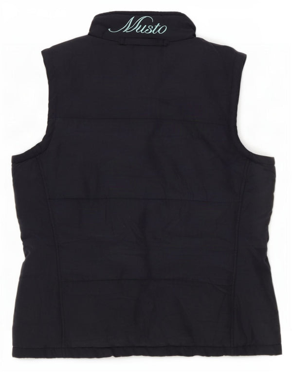 Musto γυναικείο padded Gilet UK 14 Large Navy Blue Polyester