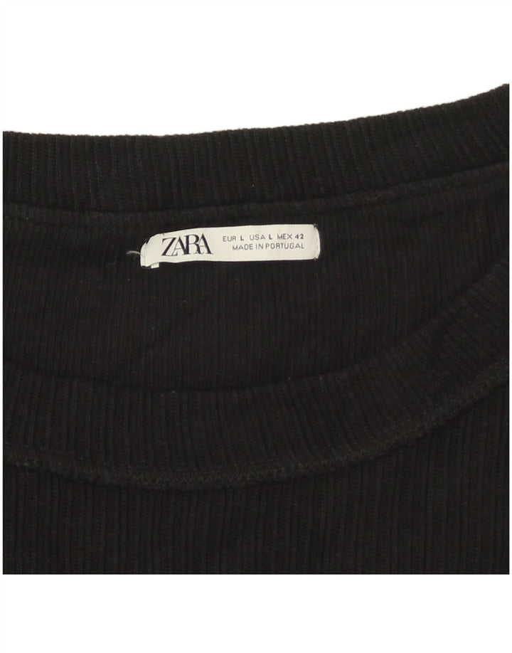 Ανδρικό γραφικό T-Shirt Zara Top Large Μαύρο