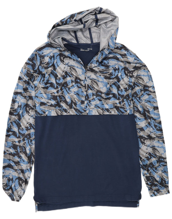 Under Armour Ανδρική κουκούλα με φερμουάρ, βαμβακερό μπλε ναυτικό καμουφλάζ