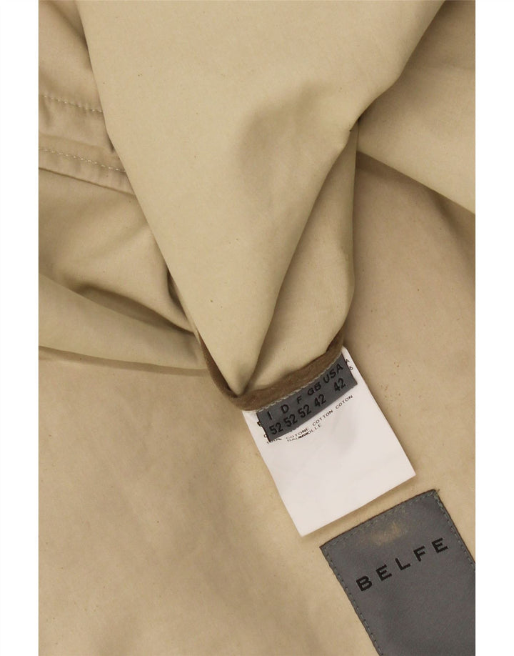 Ανδρικό παλτό Belfe UK 42 XL Beige Cotton