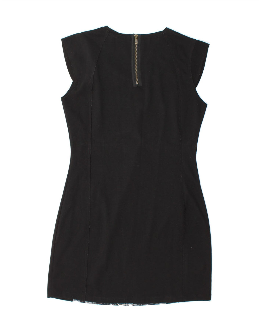 DESIGUAL Womens Sheath Dress UK 14 Large Black Floral Polyester Vintage Desigual and Second-Hand Desigual from Messina Hembry 