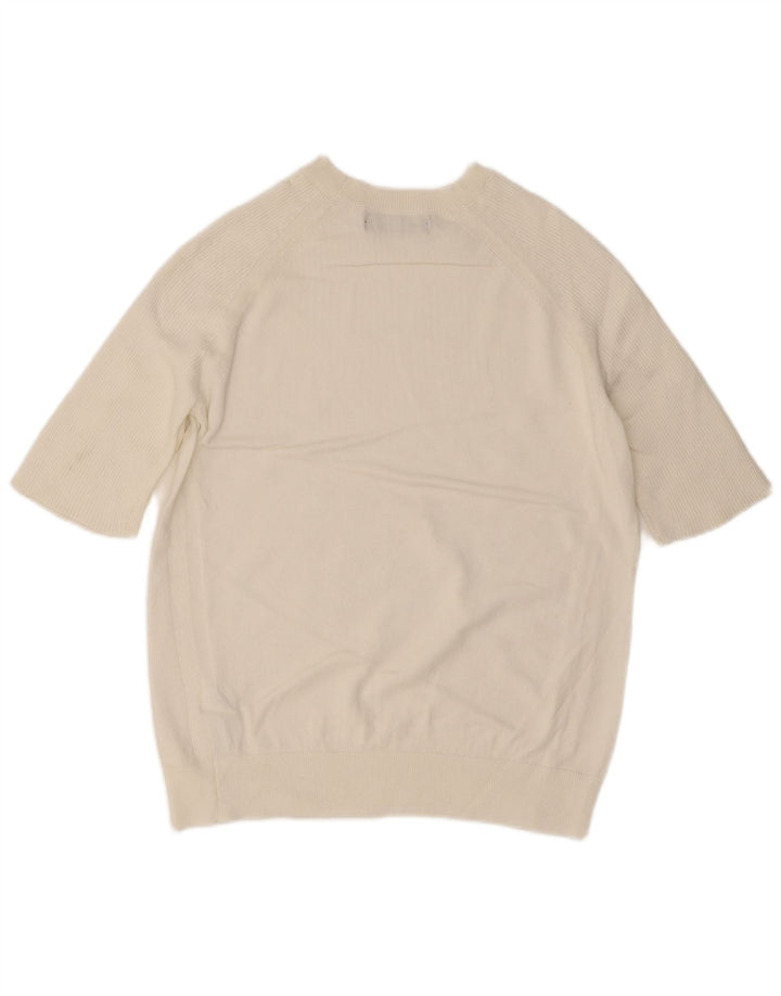 Marks & Spencer Γυναικείο πουλόβερ με λαιμόκαυστο UK 10 Small White